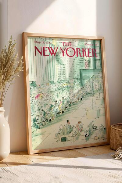 Saturn Pictură înrămată The New Yorker 18 mai 1987 - Pictură A Ziua în birou