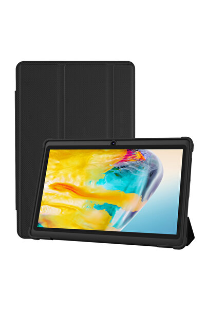 Choice جهاز لوحي أسود بريتوم مقاس 7 بوصات، نظام أندرويد 13 رباعي النواة، ذاكرة وصول عشوائي 4 جيجابايت (2+2 جيجابايت افتراضية) وذاكرة قراءة فقط 32 جيجابايت، واي فاي، كاميرا مزدوجة