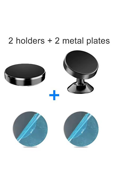 Choice حامل هاتف مغناطيسي للسيارة مكون من قطعتين باللون الأسود، حامل للهاتف ا...