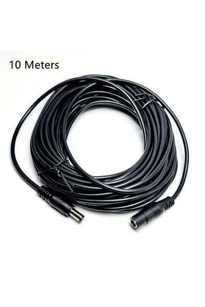 Choice 10 Meters Black DC Extension Cable 5.5*2.1mm 3/10/15/20 Meters Copport 3V/5V/12V Extended Wires for