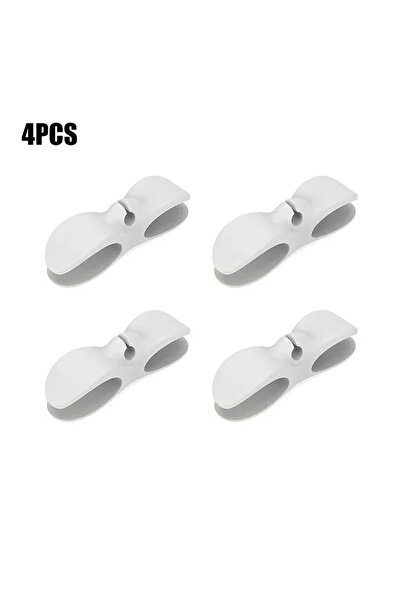 Choice أبيض - 4 قطع MAOYYE 6 قطع/4 قطع لفاف الكابلات حامل مشبك الكابل منظم ال...