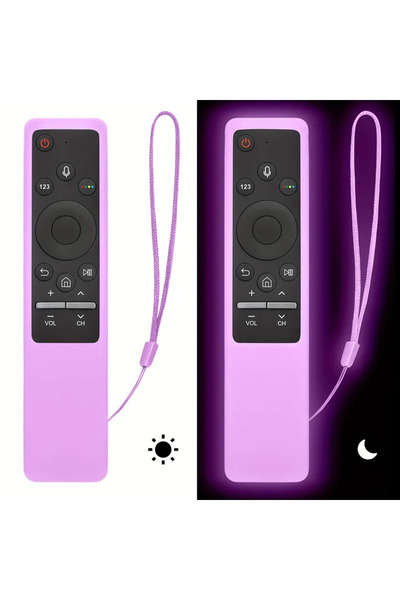 Choice Luminous Purple Luminous Protective Silicone Case for Samsung Smart TV Remote Control BN59 Series