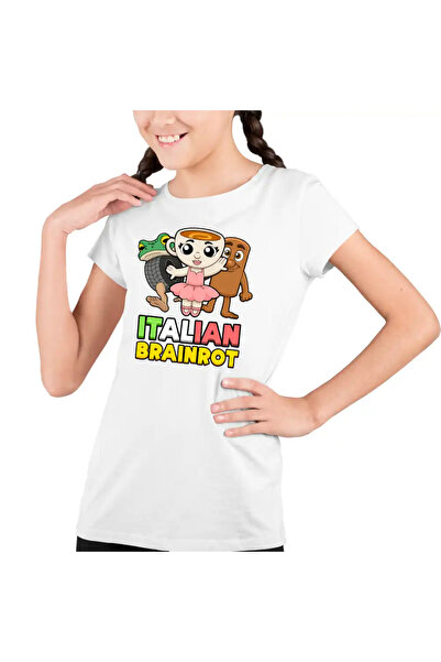 OEM Tricou Copii Fete Brainrot Italian Ballerina Tung Boneca