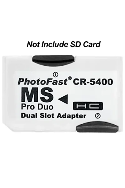 Choice White For PSP Single and Dual Slot Memory Stick Pro Duo Card Reader SD SDHC TF to MS Card Adapter fo