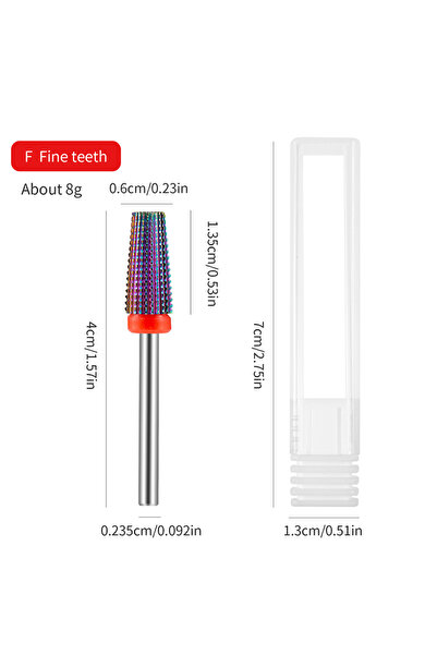 choice2 F Grit 5 in 1 Tungsten Carbide Nail Drill Bits Milling Cutter For Man...