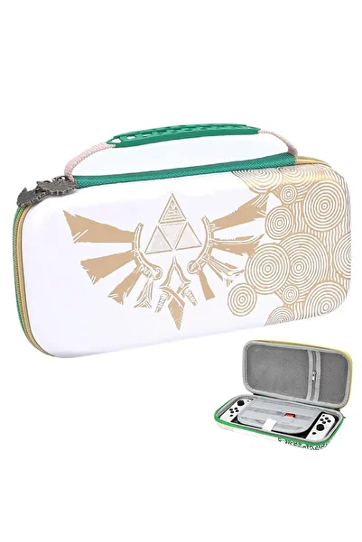Choice WHITE For Nintendo Switch / Switch OLED Console Portable Storage Bag Game Theme for Waterproof Hard