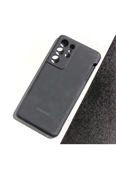 Samsung جراب أسود لهاتف S21 Ultra فقط، جراب سيليكون S-Pen Stylus لهاتف Galaxy S21 Ultra، جراب خلفي ناعم