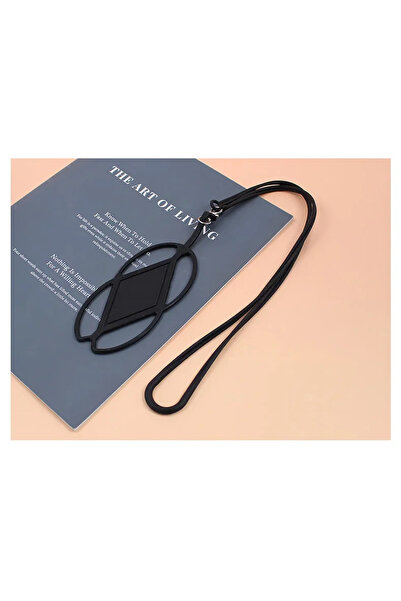 Choice5 Black Mobile Phone Lanyard Silicone Strap Lanyards Case Neck Hanging ...