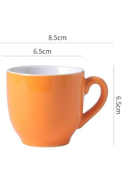 sharpdo 12 Ceramic Coffee Cups Orange 150ml, by Sharbdo