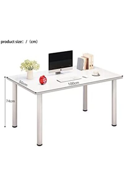 sharpdo Shardoo Home Computer Desk for Study with a Simple Design, White