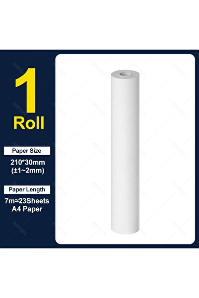 Choice 1 لفة ورق حراري A4 ورق طباعة حراري 210*30 مم للطباعة المحمولة اللاسلكي...