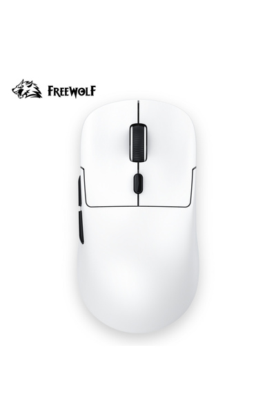 Choice White FREEWOLF A6 Wireless Gaming Mouse PAW3311,Lightweight 1000 Hz Professional Mouse,Bluetooth Tri
