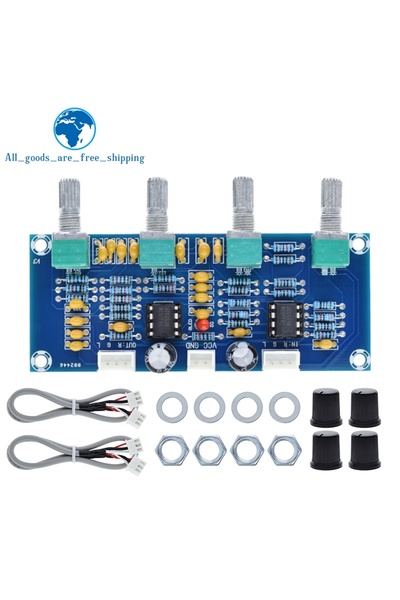 Choice XH-A901 NE5532 لوحة نغمة مسبقة التضخيم مع تعديل مستوى الصوت للترددات العالية والمنخفضة ووحدة التحكم في النغمة ل...