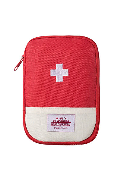 choice2 صندوق تخزين أدوية للسفر في الهواء الطلق أحمر مقاس 18 × 13 سم، مجموعة ...