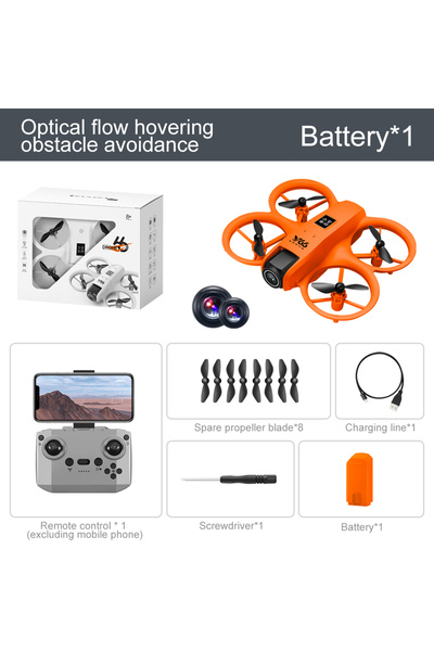 Choice Orange V66 Mini Drone With Camera 4K HD WiFi FPV Drone Obstacle avoidance Pocket Remote Control Heli