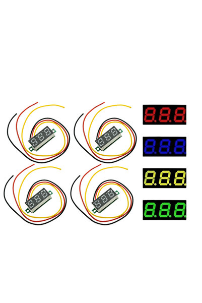 Choice 4 قطع في 1 4 قطع فولتميتر رقمي صغير 0.28 بوصة ثلاثة خطوط 0-100 فولت فو...
