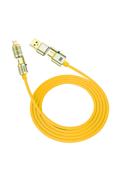 Choice 1m yellow ​​Yellow Zinc Alloy USB-C to USB-A & Lightning Multi Chargin...