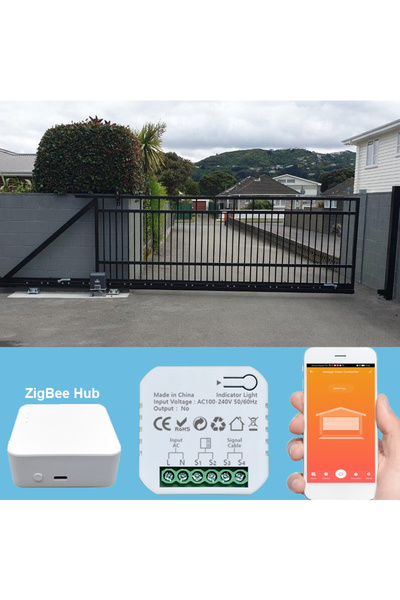Choice Tuya ZigBee Motorized Swing Gate Sliding Gate Controller Dry Contact App Remote Control 110V 240V...