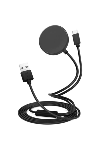 Choice شاحن لاسلكي 2 في 1 من نوع USB-A إلى USB-C لساعات Watch Ultra/7/6/5/4/F...