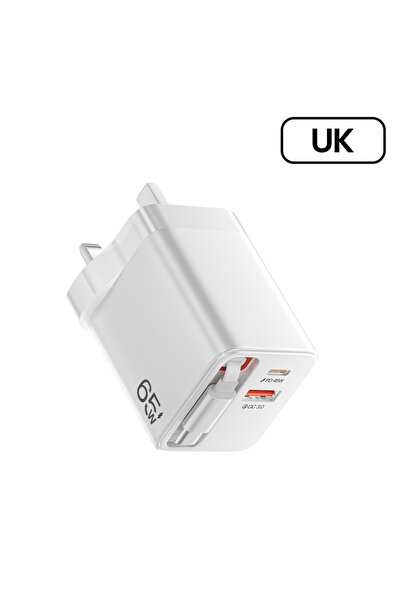 Choice شاحن هاتف سريع الشحن من نوع USB من النوع C بقوة 65 وات بمقبس المملكة ا...