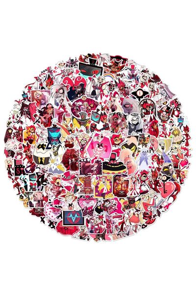 Choice 112pcs 112Pcs Cartoon Helluva Boss Stickers Hazbin Hotel Decals Funny Waterproof Suitcase Laptop Hel