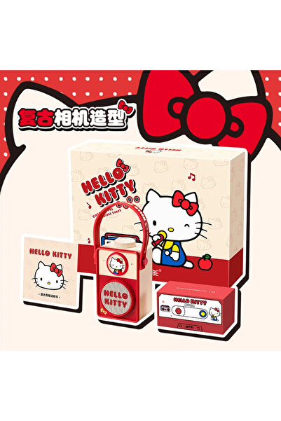 SANRIO مكبرات صوت بلوتوث Hello Kitty Red MG21-39 Hello Kitty Kawaii Retro Cam...