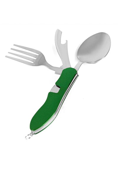 LEIDORY 4 in 1 Folding Camping Spoon Fork Knife Set