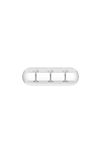Choice منظم أسلاك كابلات USB من السيليكون بثلاث قنوات أبيض، مشابك إدارة لف ال...