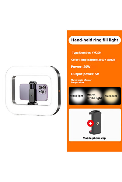 Choice حلقة إضاءة سيلفي عالمية مزودة بإضاءة ملء الضوء مع دعم البلوتوث 3 ومنفذ...