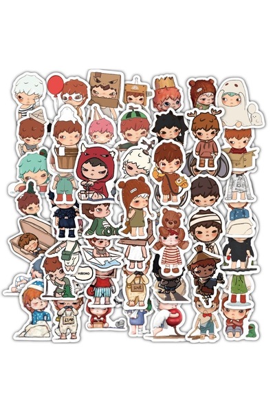 Choice MULTICOLOR 60Pcs Cartoon Hirono Stickers Cute DIY Stickers Scrapbooking Phone Luggage Waterproof De