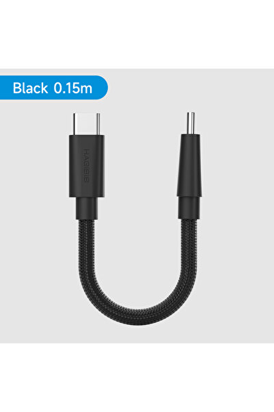 Choice كابل USB4 أسود من Hagibis بطول 0.15 متر، قابس عمودي من USB C إلى USB C...