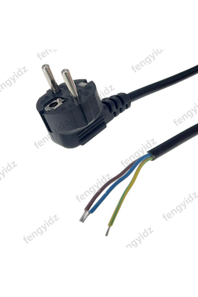 Choice Other 3G 0.75mm Black AC Extension Cable Type E/F Germany European Male Plug Replacement open end po