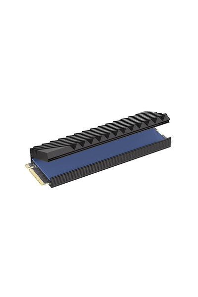 Choice1 مشتت حراري مزدوج الجوانب من الألومنيوم TUECER M.2 2280 NVMe SSD أسود اللون مع وسادة حرارية من السيليكون - تبريد عالي