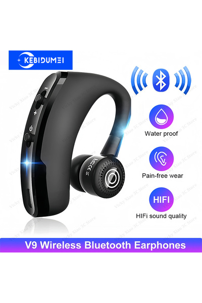 Kebidumei سماعات رأس لاسلكية بتقنية بلوتوث 5.0 مع خطاف للأذن، وسماعات بلوتوث ...