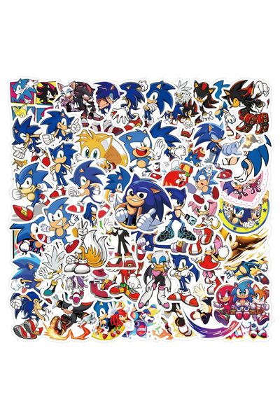 Choice 60Pcs 60Pcs Cartoon Hedgehog Stickers Sonics DIY Stickers Scrapbooking Phone Luggage Skateboard V