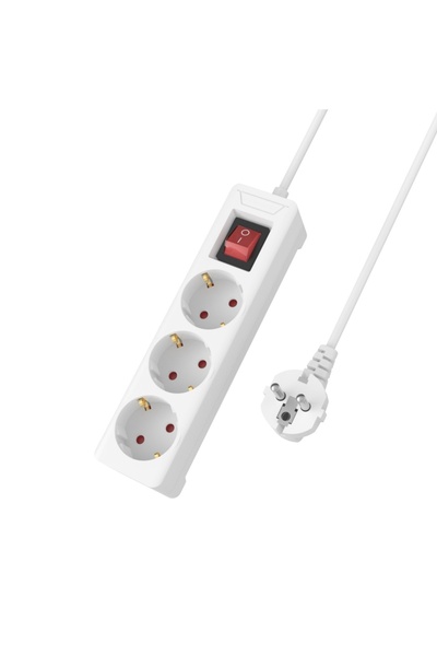 Choice EU Plug AC sockets 3 JINGMIN 3680W Power Strip Multi Outlet 1.5M Extension Cord Network Filter 3Ac P