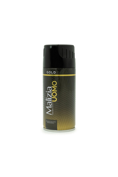 Malizia Uomo Gold Deodorant Body Spray for Men 150ml|Luxury Body Spray,Rich Scent,All-Day Freshness