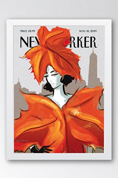 Saturn Pictură înrămată The New Yorker 18 noiembrie 2019 - Pictură de toamnă în oraș
