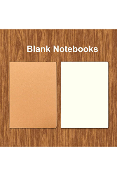 KEYIA Set of 12 notebooks, paper, brown/white, 28 x 21.5 cm
