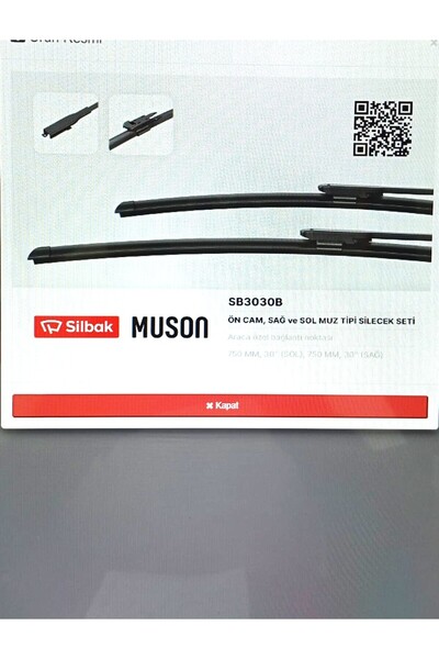 Silbak FORD S-MAX ÖN SİLECEK SÜPÜRGE TAKIMI MUZ TİPİ (SOL 750MM SAĞ 750MM) - GU7J S17528 AA - SB3030B
