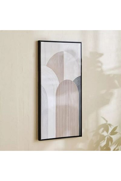 Home Box Vivid Framed Hand Painted Abstract Canvas Art - 50x100 cm
