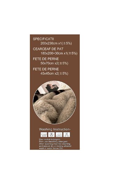 OEM Cocolino fluffy bed linen for double bed, made of plush microfiber, with elastic 160-180x200 cm