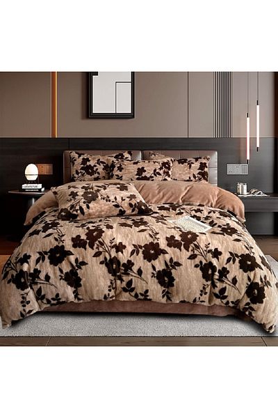 OEM Cocolino fluffy bed linen for double bed, made of plush microfiber, with elastic 160-180x200 cm