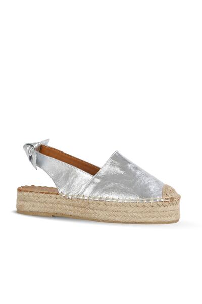 Bueno Shoes Lame Leather Women's Espadrille Sandals 14Ws72100