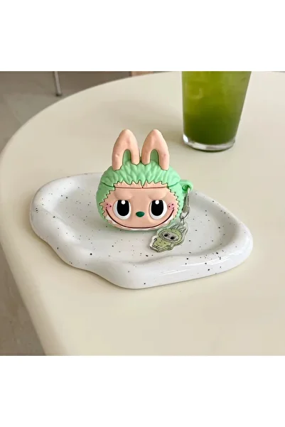 Blackmark 4. Generation Compatible Cute Green Labubu Figured Anti-Impact Headphone Protection Case