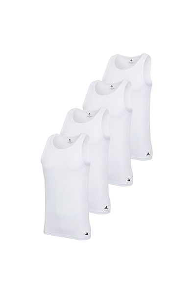 adidas Herren Unterhemden, 4er Pack - Tank Top, Active Flex Cotton, ärmellos, einfarbig