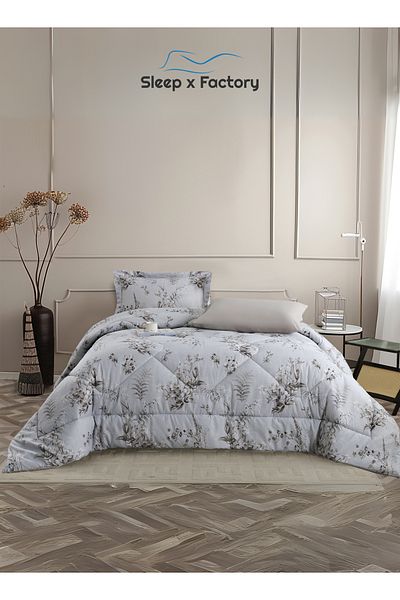 Sleep x Factory Rest Dose 4-Piece Comforter Set – Soft Polyester Fabric & Filling – Size 240×180 cm