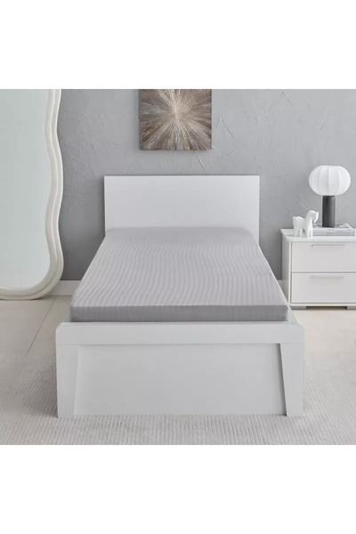 Home Box Hamilton Stripe Satin Cotton Single Fitted Sheet - 90x200+36 cm