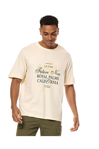 R&B Printed T-Shirt with Crew Neck and Short Sleeves