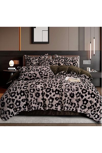 OEM Cocolino fluffy bed linen for double bed, made of plush microfiber, with elastic 160-180x200 cm